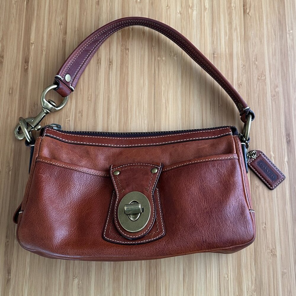 👜 ❤️ Vintage Coach Legacy 65th Anniversary Y2K Brown Leather Shoulder Bag EUC